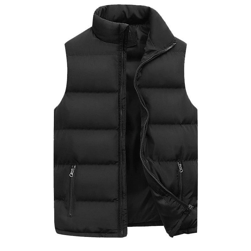 Veste polaire matelassée sans manches pour hommes