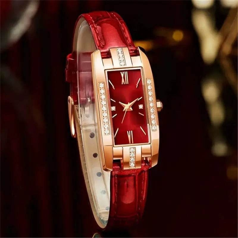 Montre carrée de luxe pour femmes