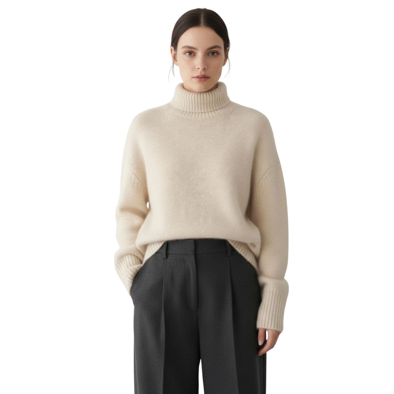 Pull en Cachemire pour Femmes au Col Roulé