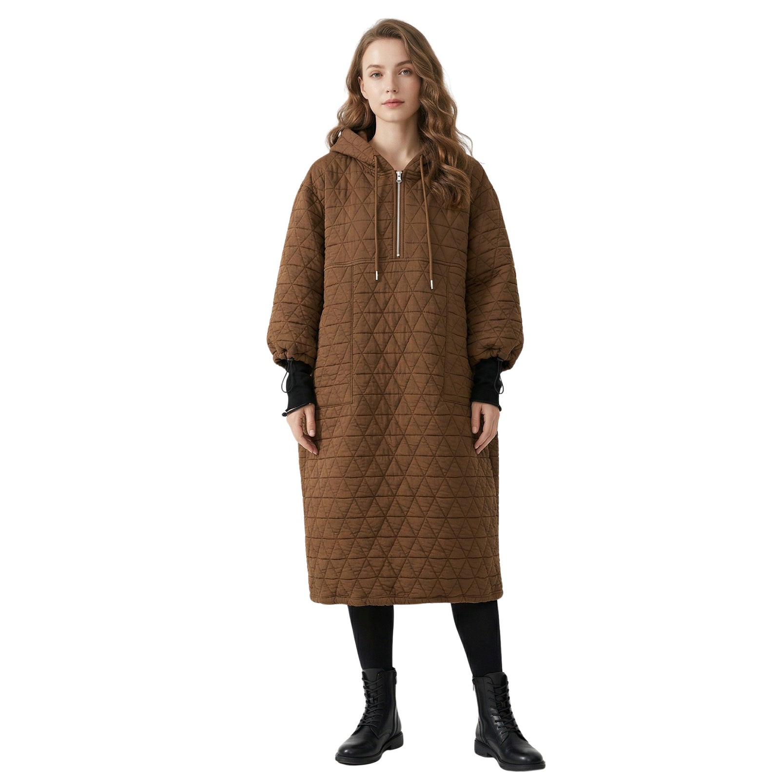 Robe à capuche Chic avec Cordon de Serrage