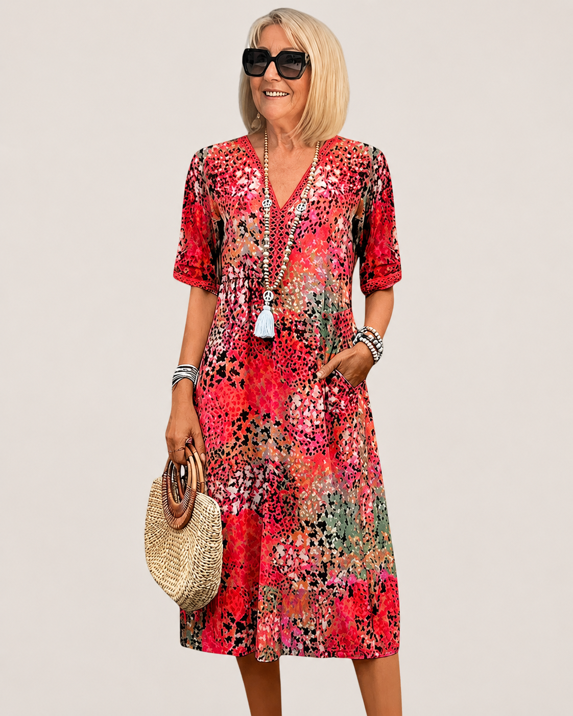 Robe Longue Bohème Femme Robe d'Été Fluide et Légère