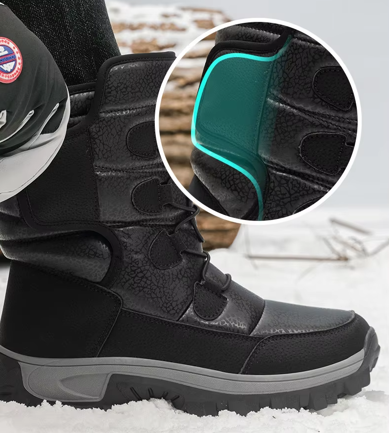 Bottes d'hiver en peluche pour hommes