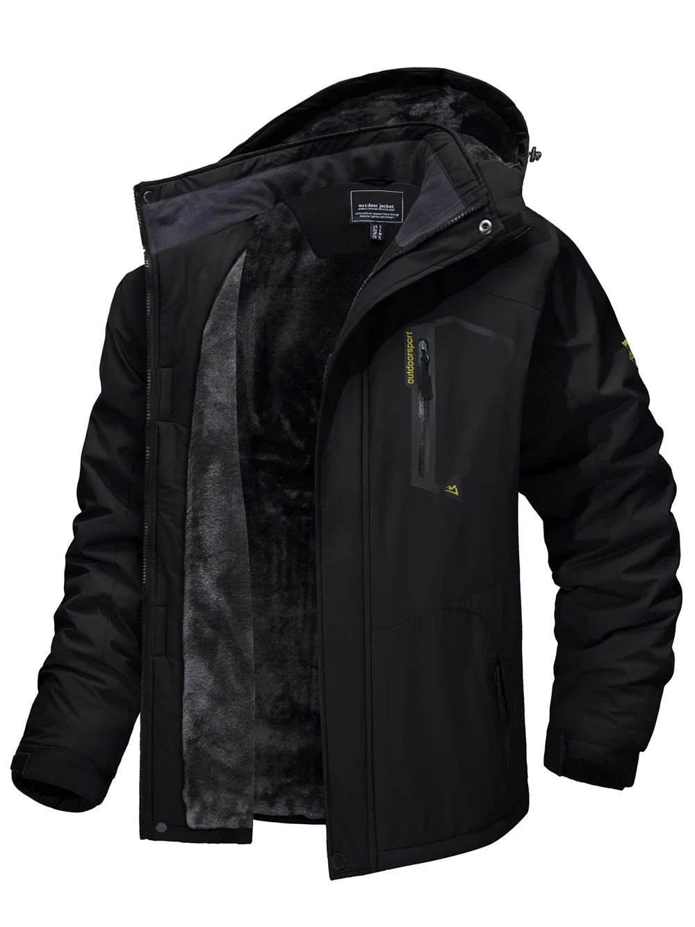 Veste de ski polaire à capuche pour hommes