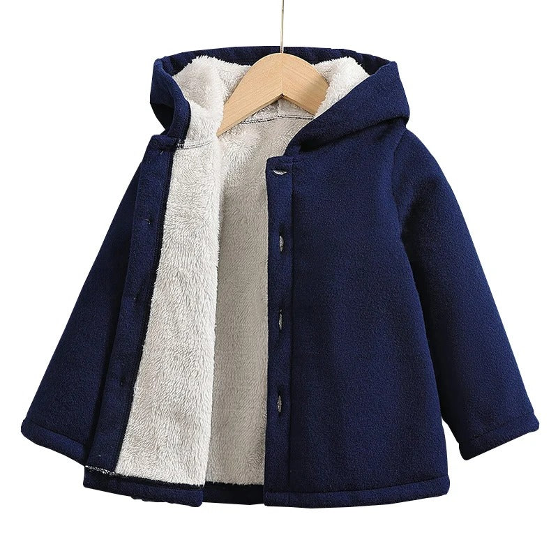 Manteau en polaire épaissi à capuche pour enfants