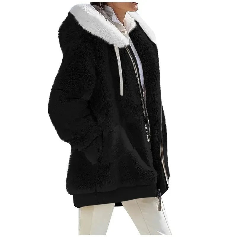 Veste polaire à capuche pour femmes