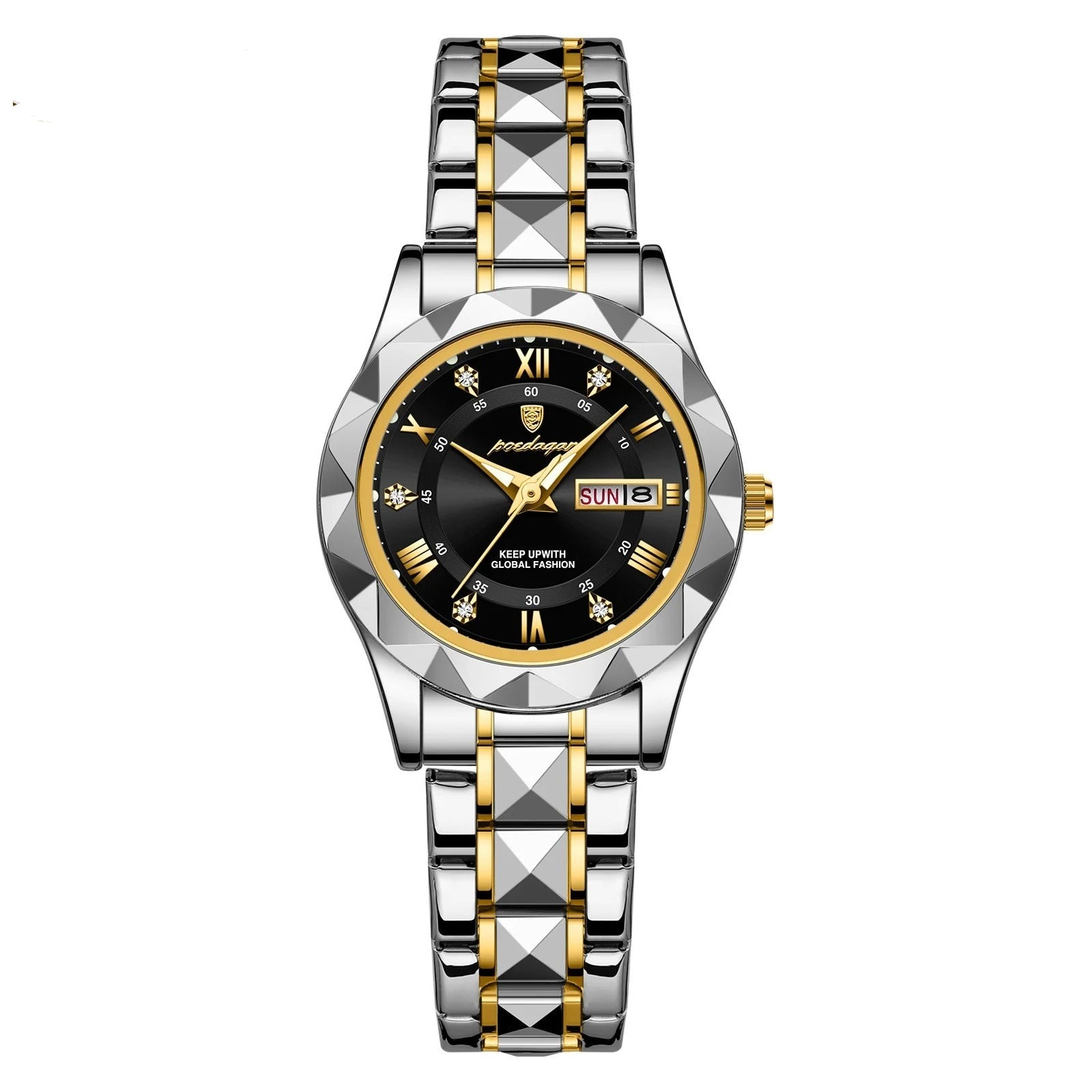 Montre de luxe en acier inoxydable pour femmes
