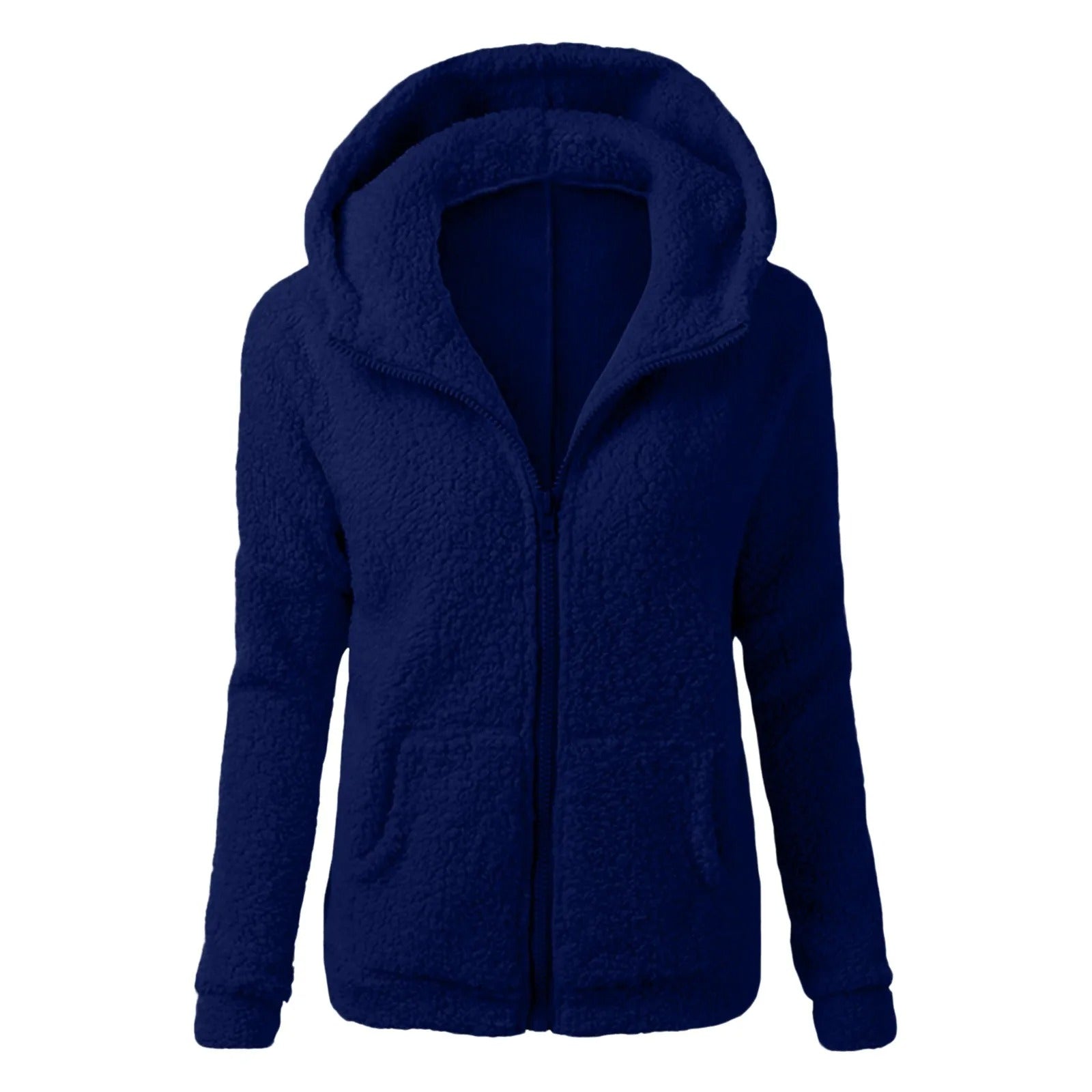 Veste d'hiver à capuche en polaire pour femmes