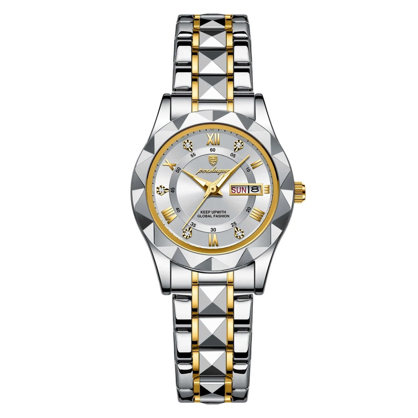Montre de luxe en acier inoxydable pour femmes