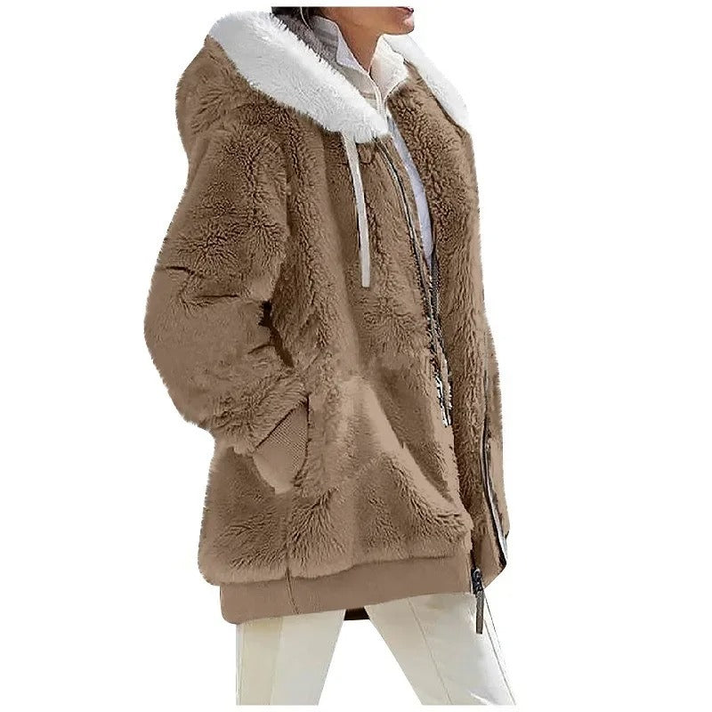 Veste polaire à capuche pour femmes