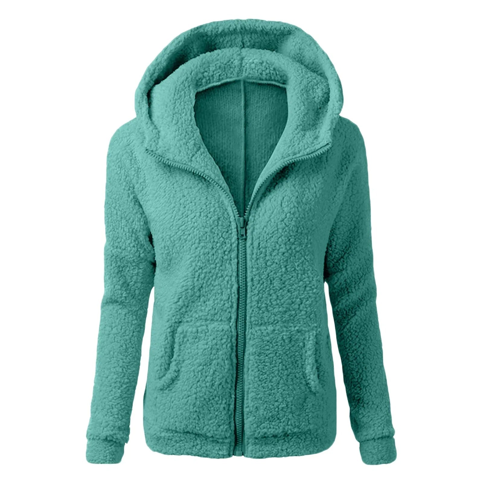 Veste d'hiver à capuche en polaire pour femmes