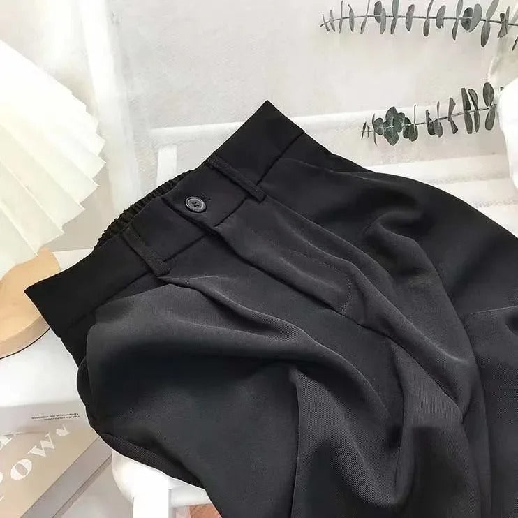 Pantalon élastique taille haute pour femmes