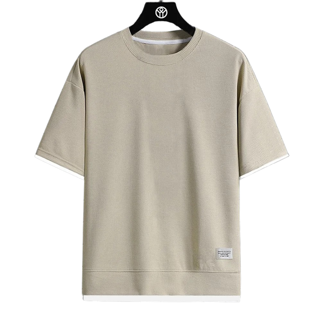 T-shirt gaufré premium pour hommes
