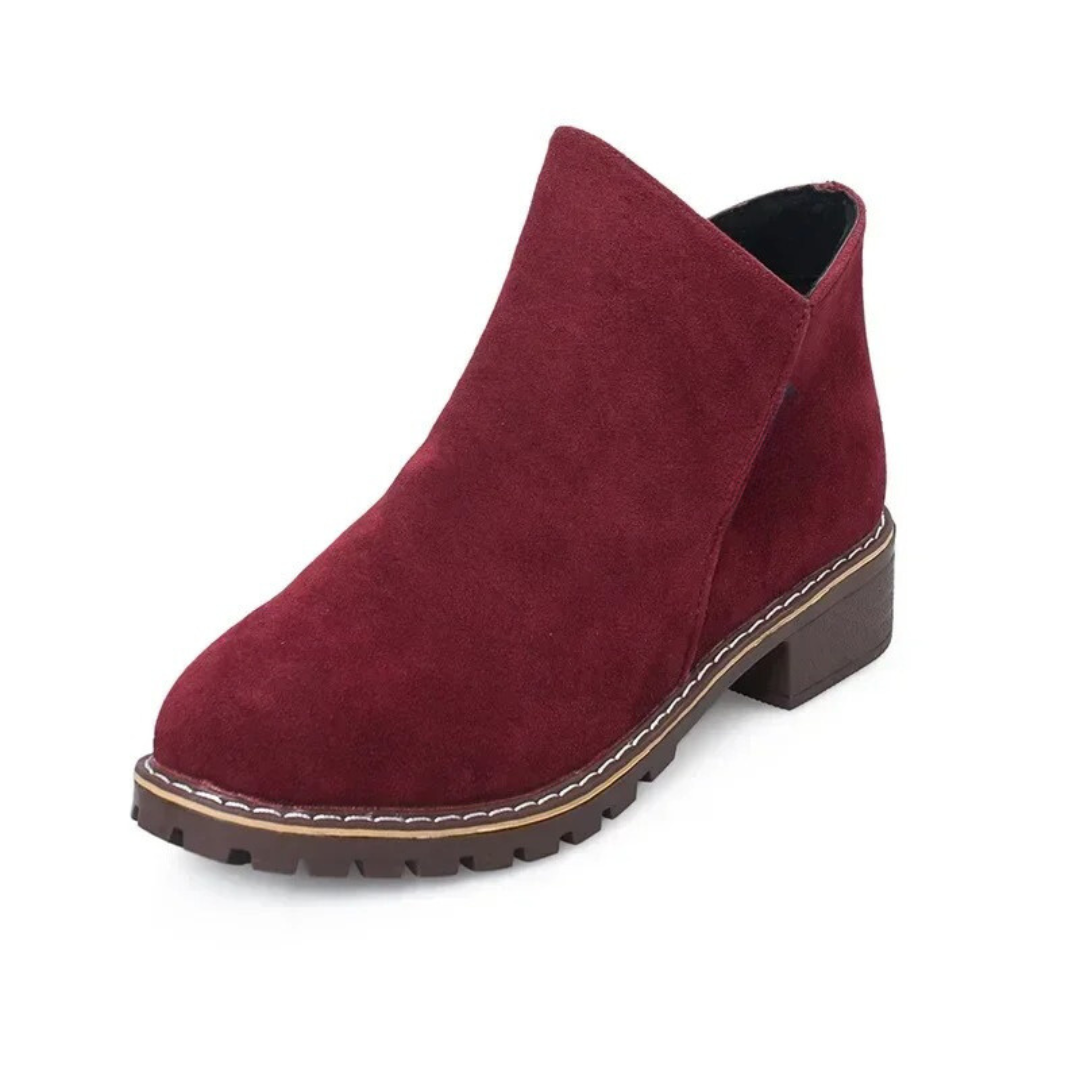 Bottines en daim et cuir pour femmes