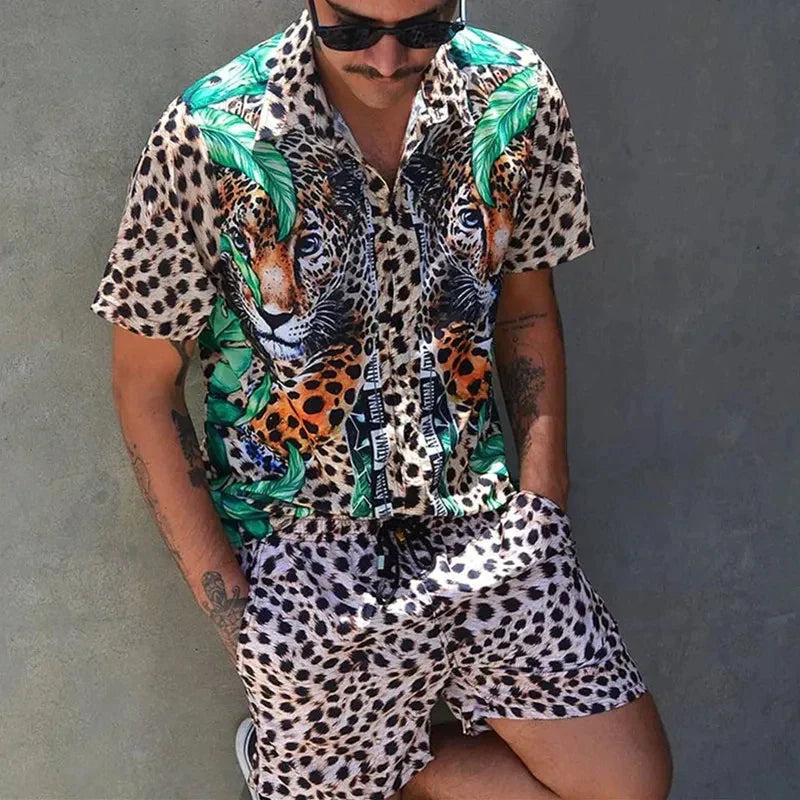Ensemble de Loisirs pour Hommes Patchwork Coton Polyester 4