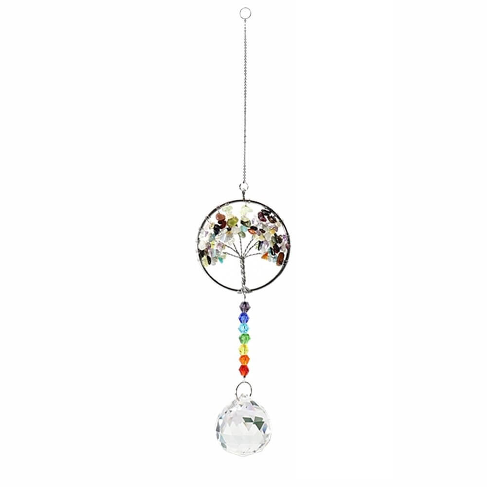 Cristal de l'arbre de vie attrape-soleil