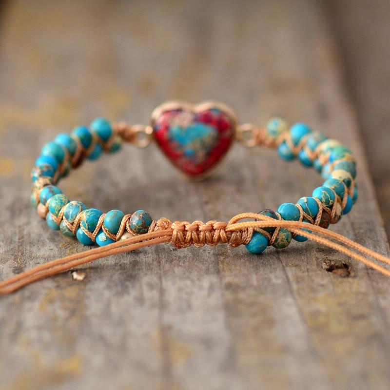 Bracelet tressé cœur de la passion