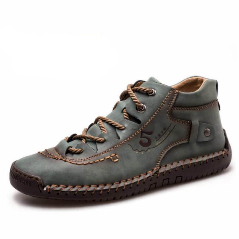 Bottines en cuir vintage cousues à la main
