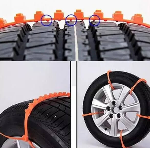 Chaînes antidérapantes pour pneus (10pcs)