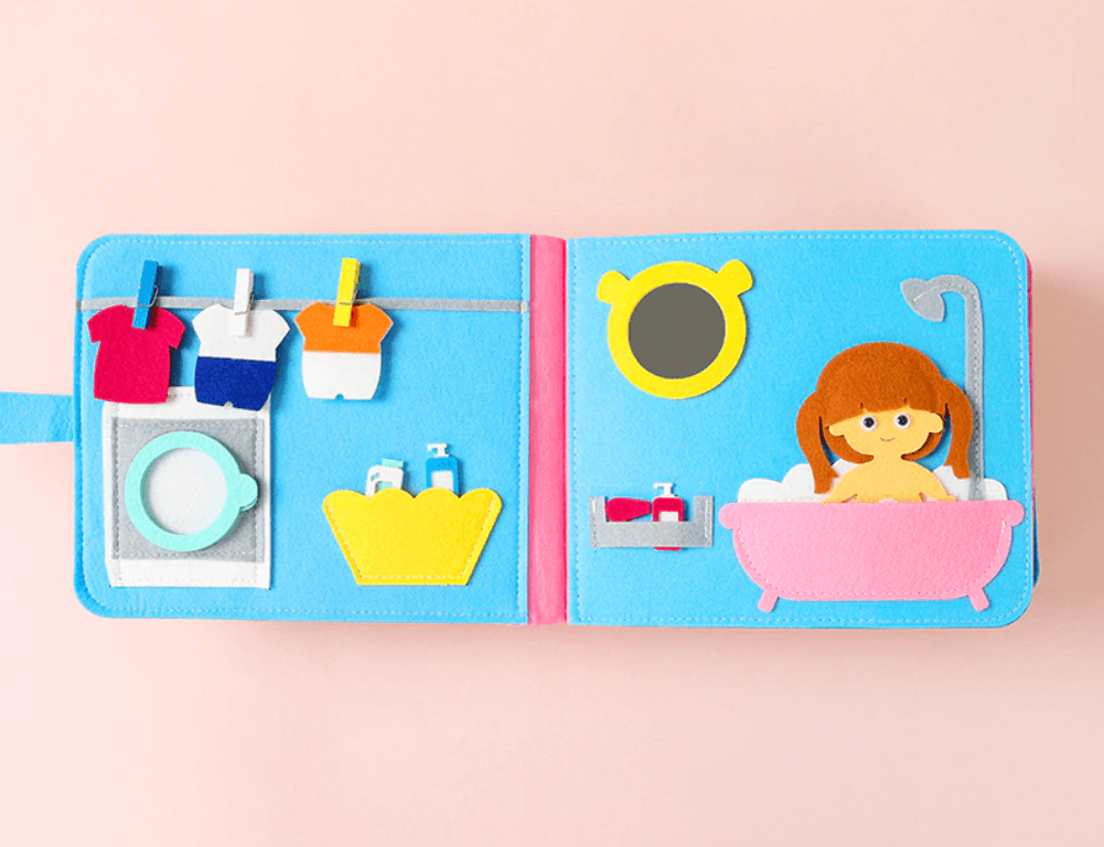 Livre de tissu pour bébé Montessori