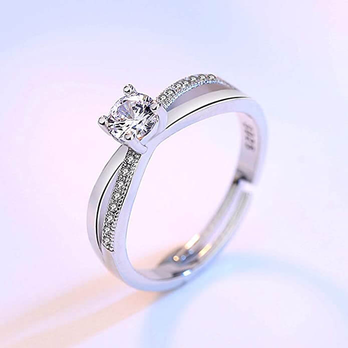 Bague de fiançailles ajustable