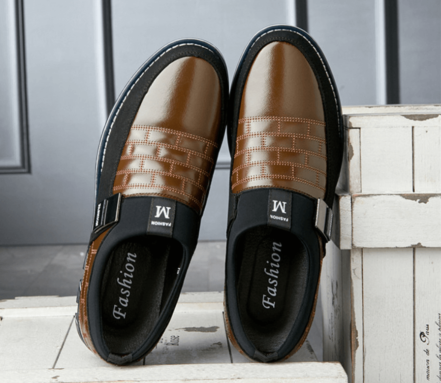 Chaussures en cuir respirantes pour hommes