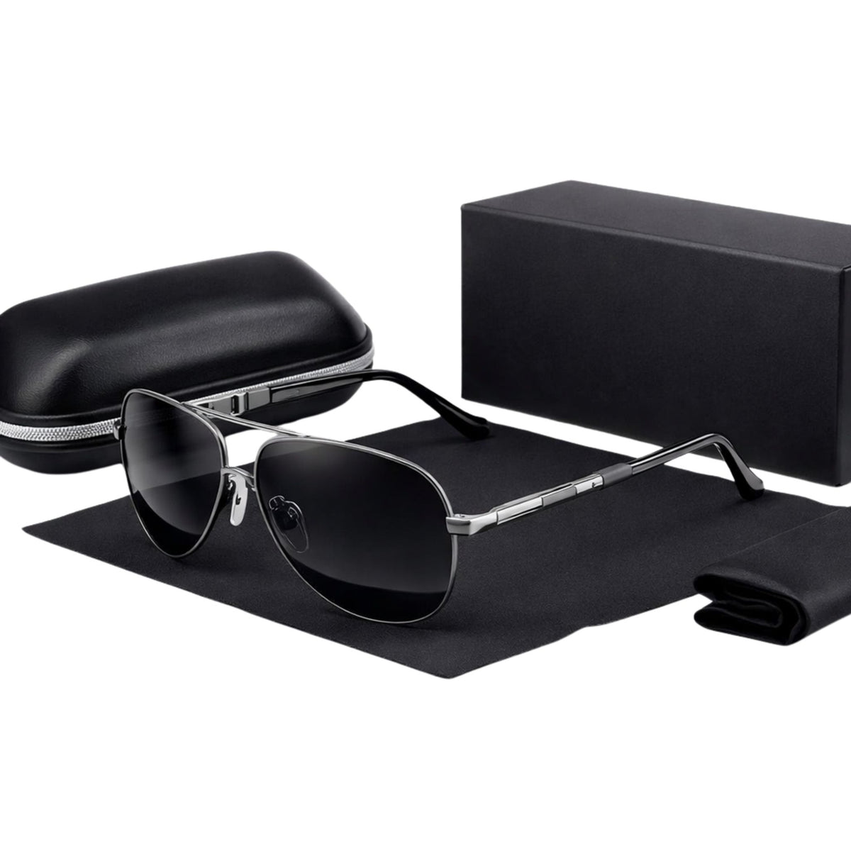 Lunettes de soleil polarisantes Vintage en aluminium pour hommes