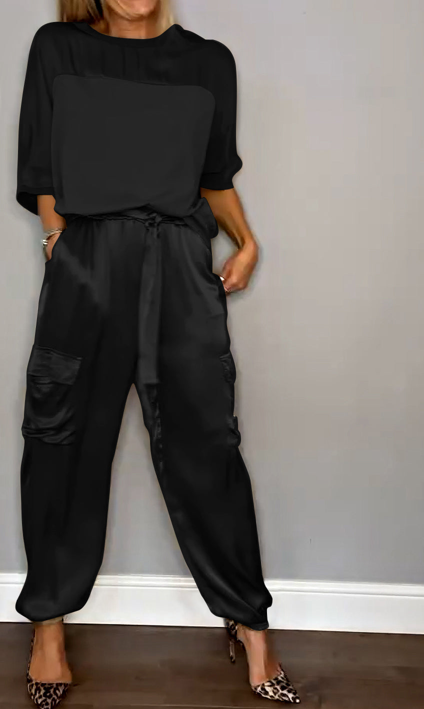Variant image for Ensemble Femme Élégant Tailleur Tissu Haute Qualité-29
