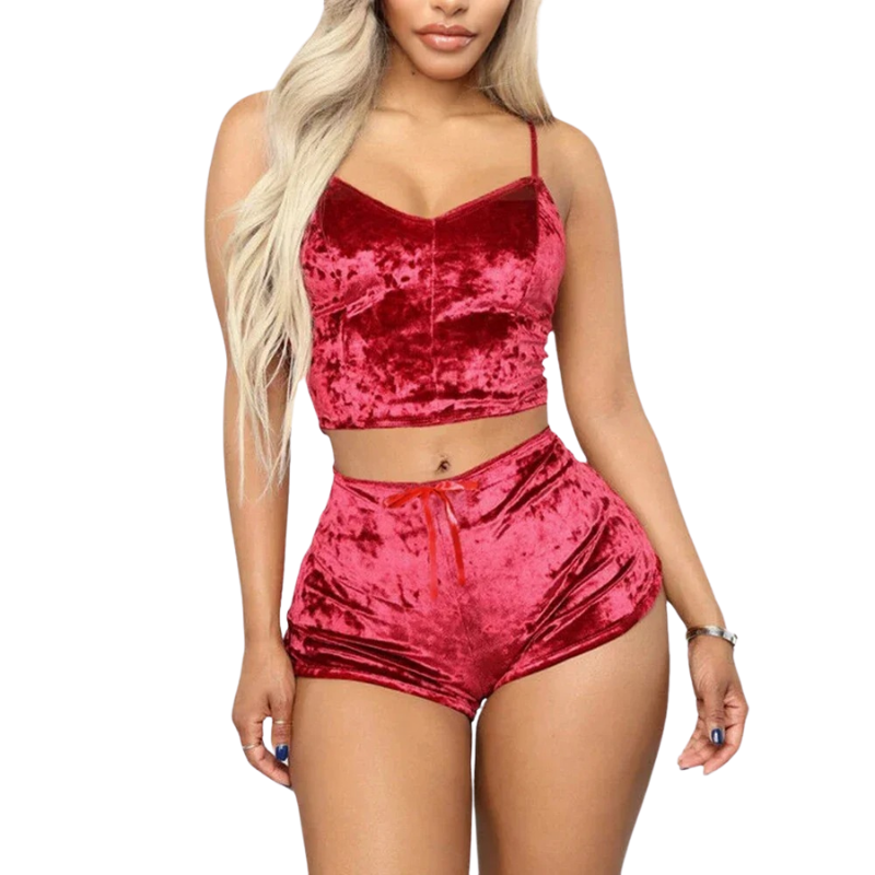 Ensemble de vêtements de nuit en velours doux pour femmes