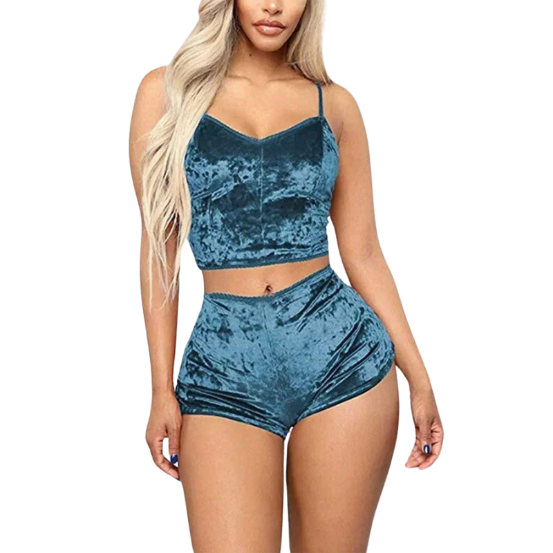 Ensemble de vêtements de nuit en velours doux pour femmes