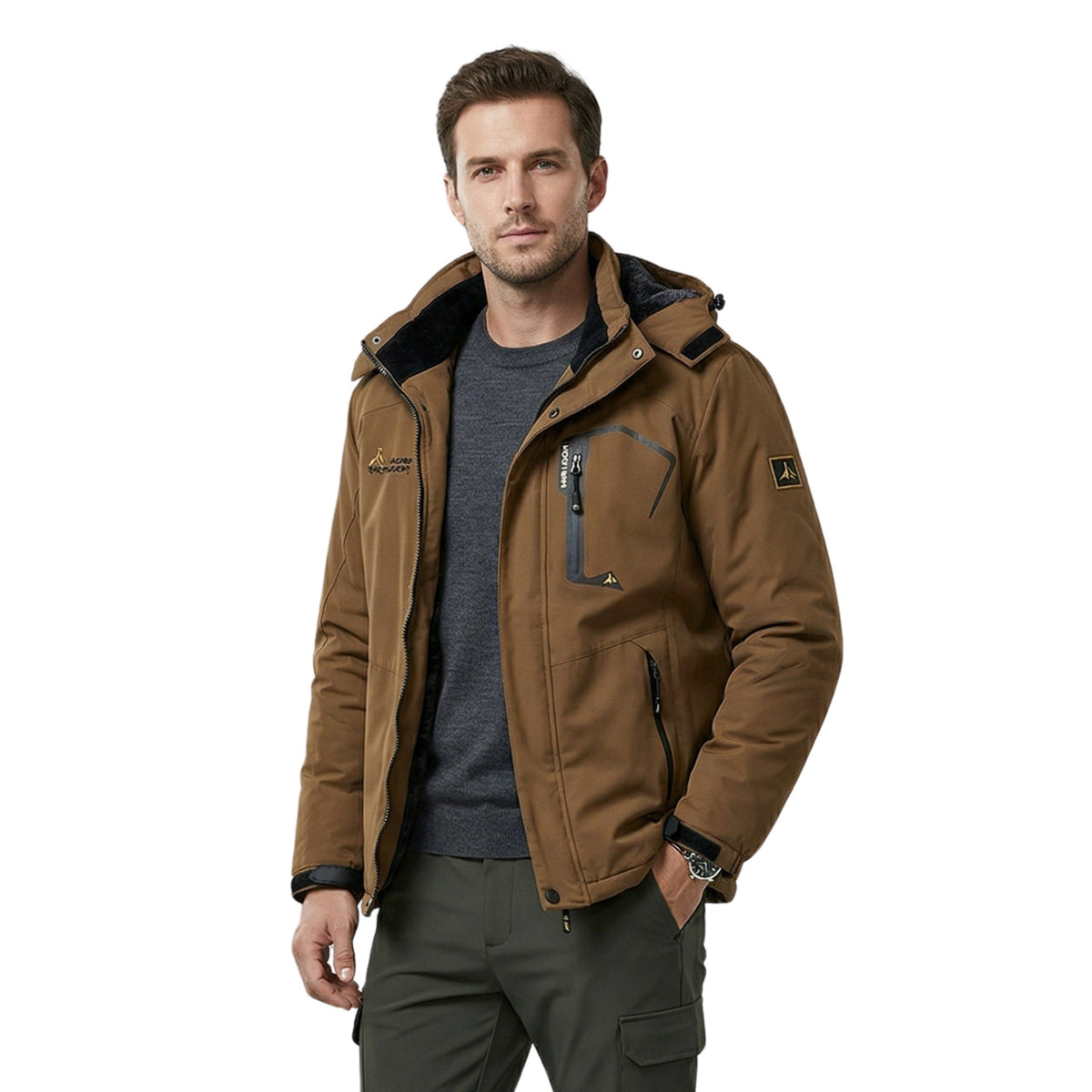 Veste d'hiver Imperméable avec Capuche Amovible