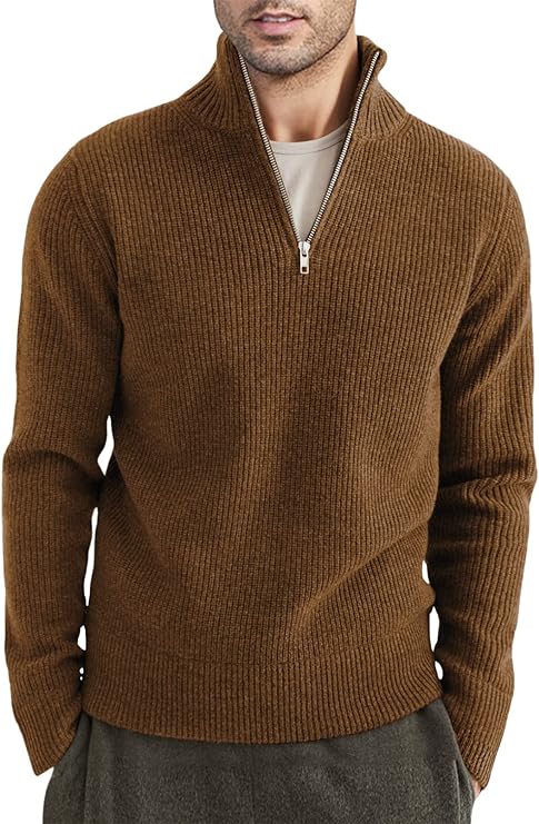 Variant image for Pull Homme Zippé Élégant Design Italien en Coton-49