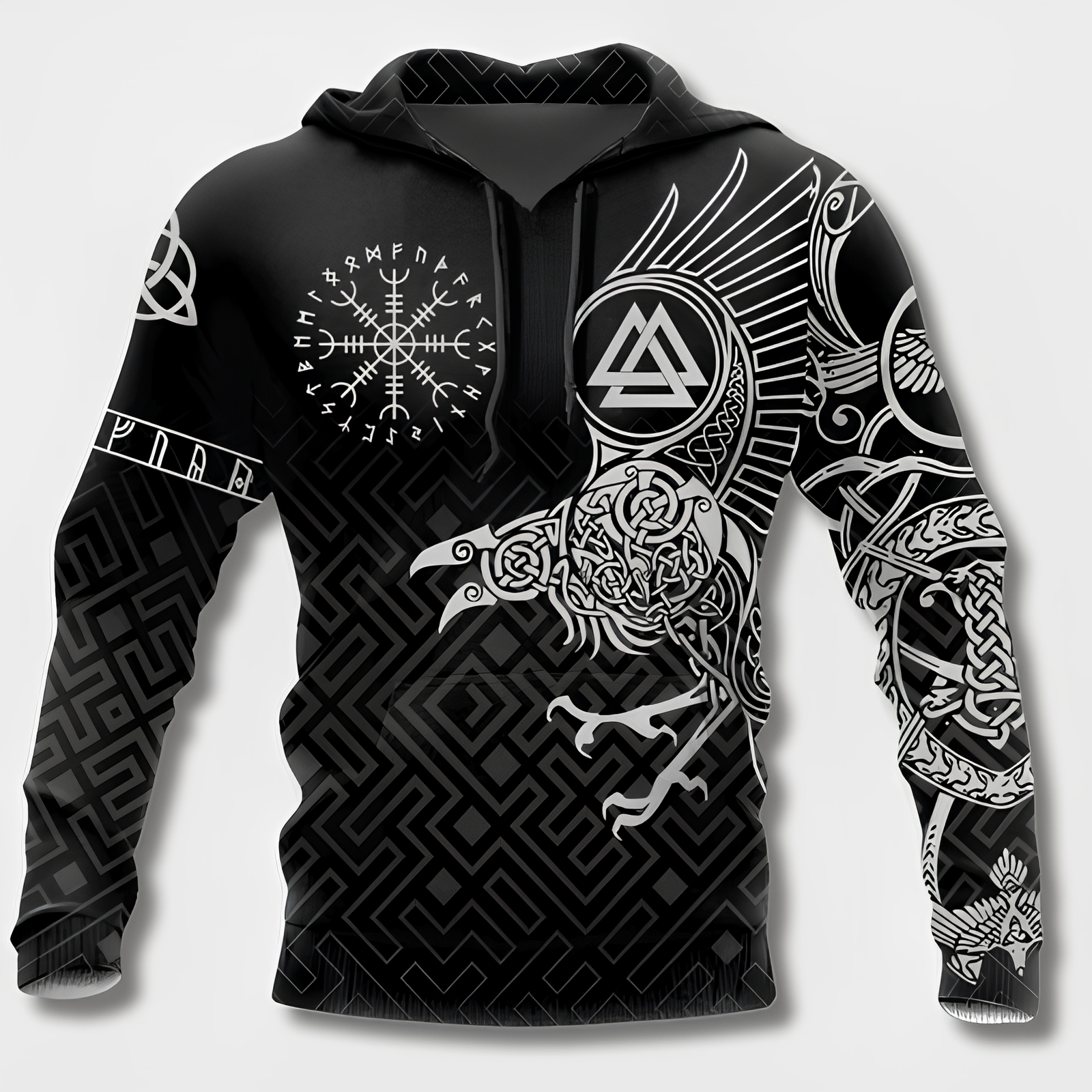 Variant image for Sweat À Capuche Homme Style Viking Confortable Mélange Coton Polyester-54