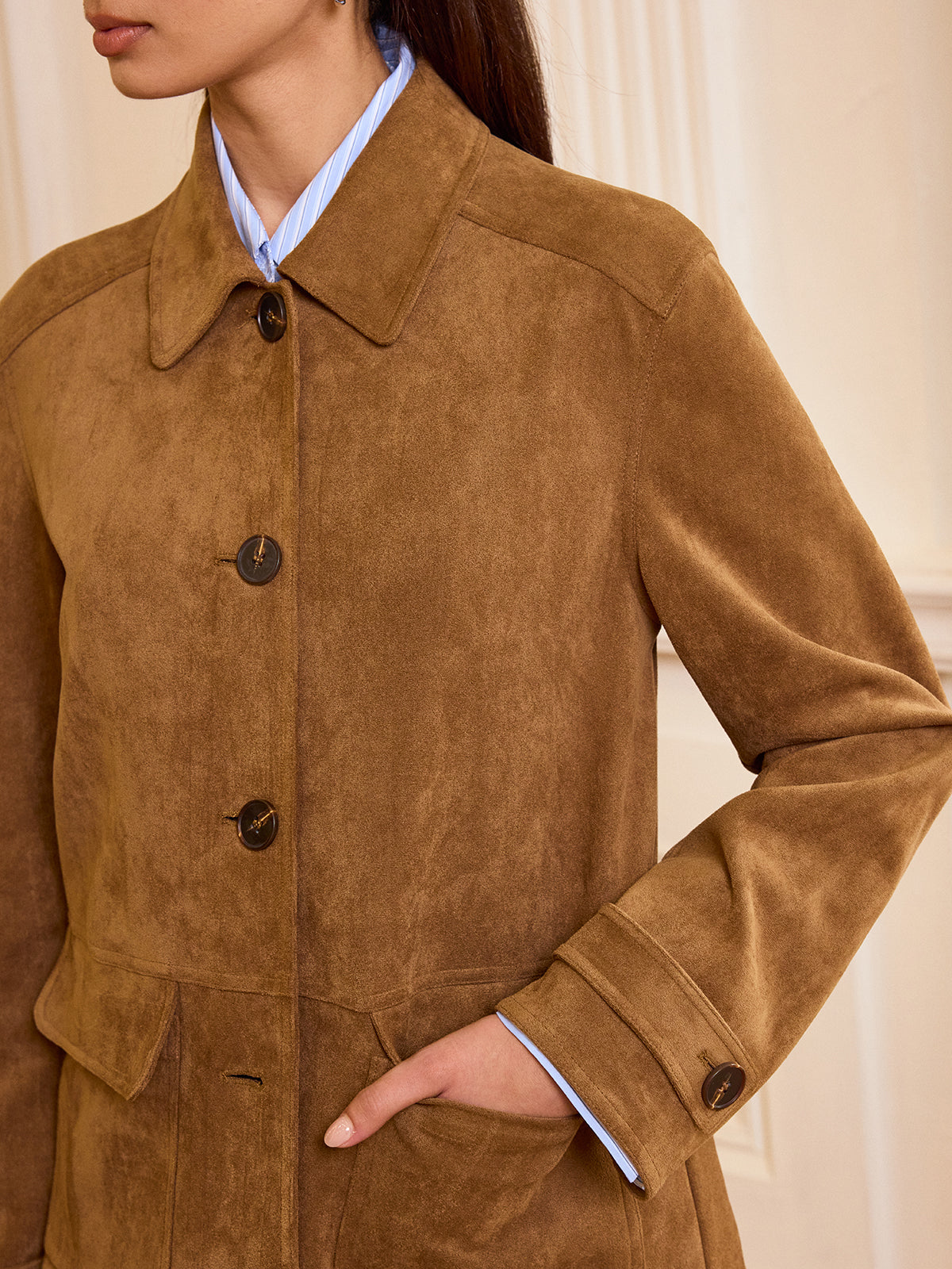 Blazer Femme à Col Boutonné 1