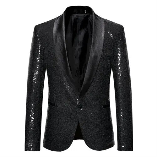 Blazer Homme à Paillettes Brillantes 0