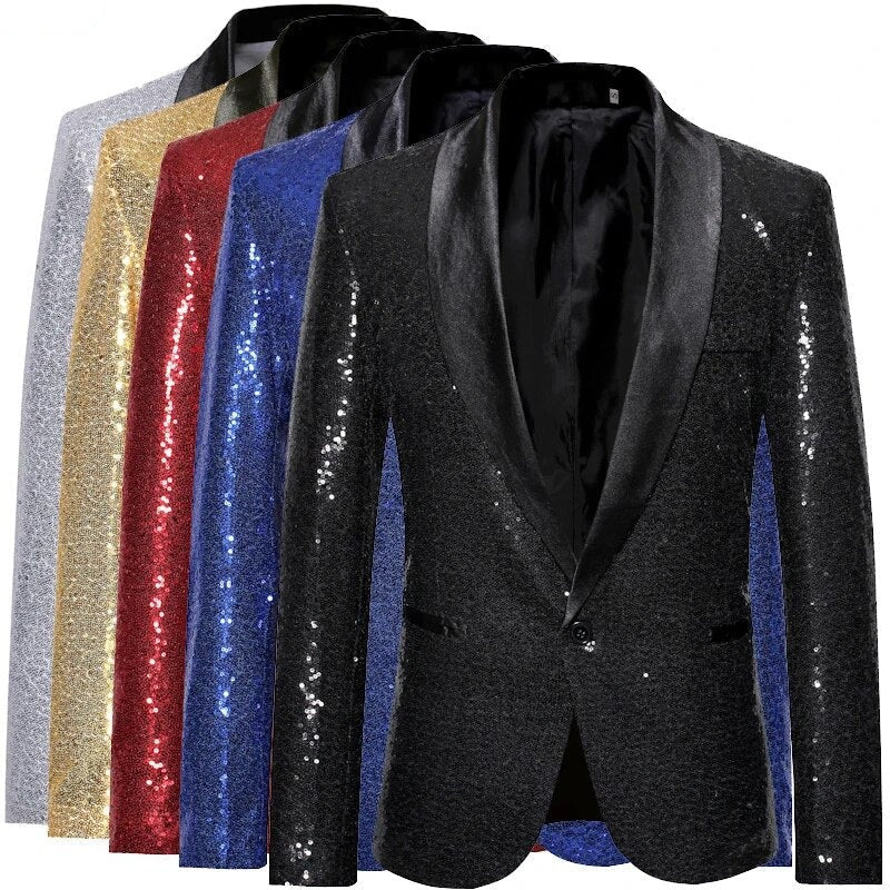Blazer Homme à Paillettes Brillantes 1