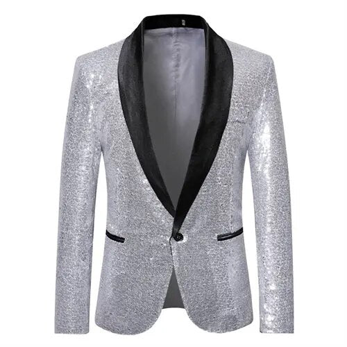 Blazer Homme à Paillettes Brillantes 6
