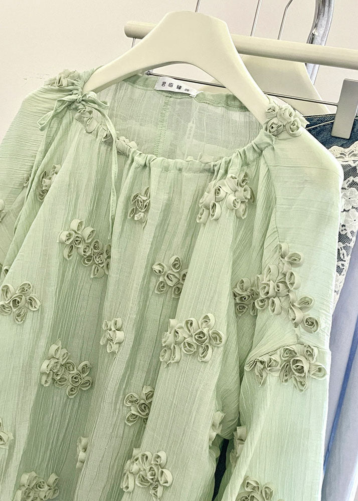 Blouse Femme Grande Taille Col Rond Motif Floral 2