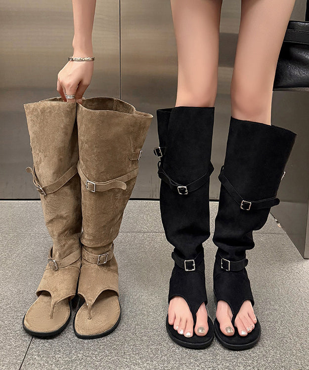 Bottes Femme Bout Ouvert Style Compensé 3