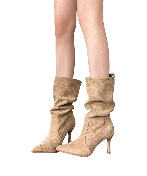 Bottes Femme Bout Pointu Style Classique 0