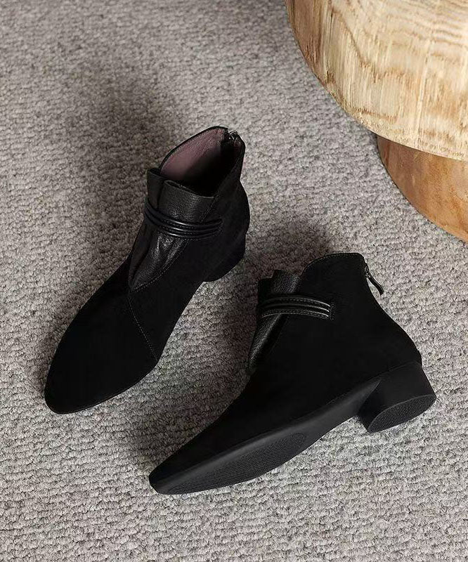 Bottes Femme Bout Pointu Style Splicing 2