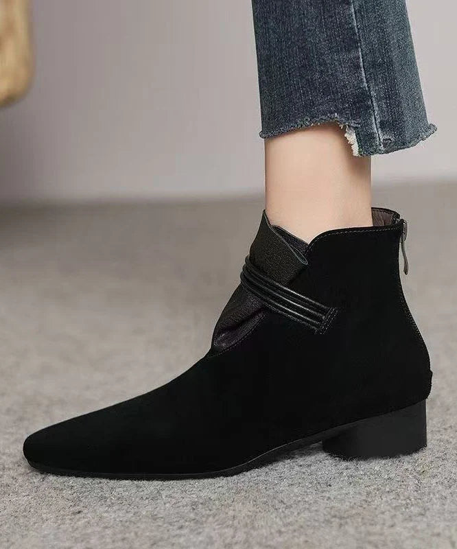 Bottes Femme Bout Pointu Style Splicing 4