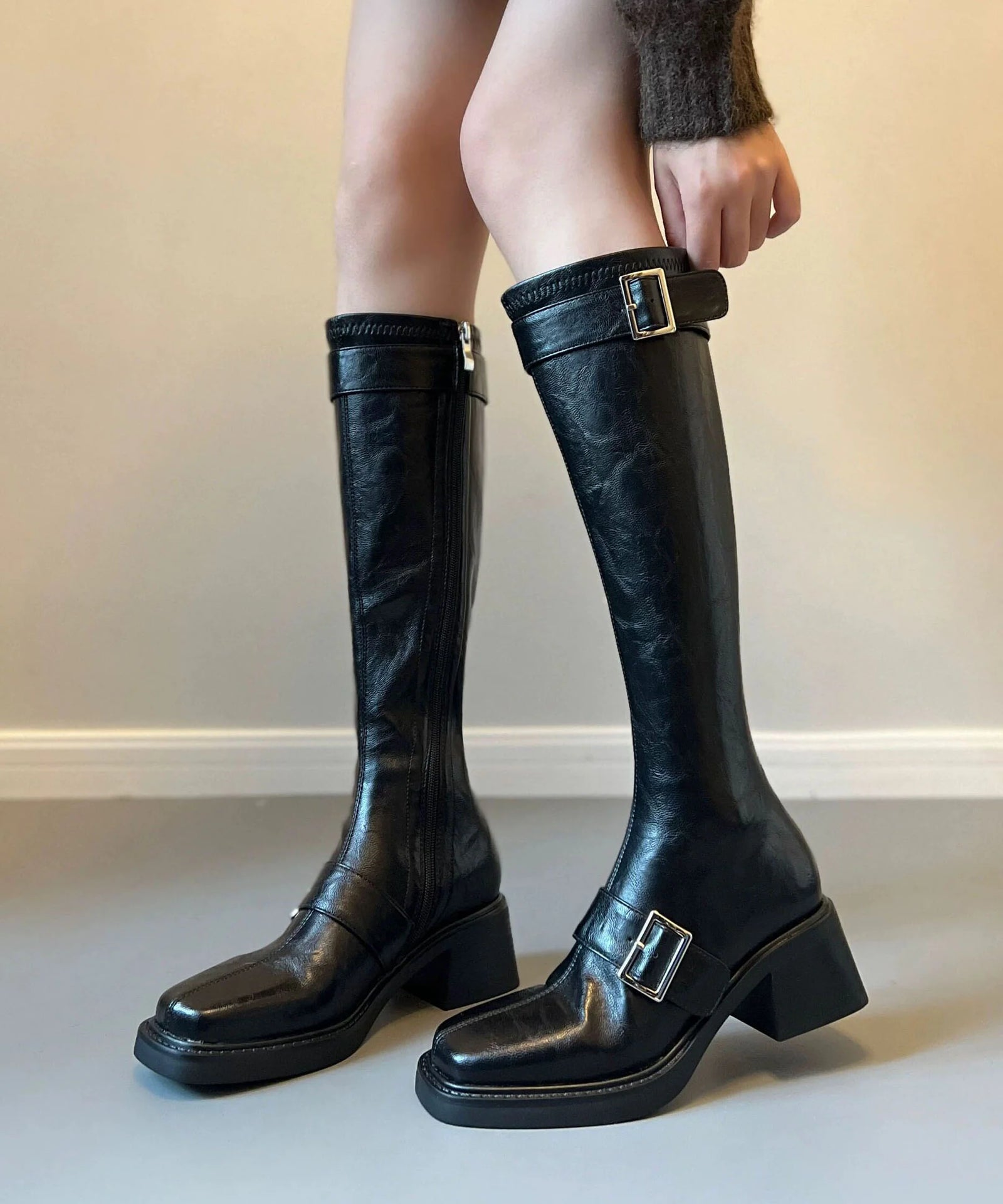 Bottes Femme Décontractées à Boucle Style Épais 2