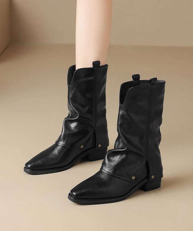 Bottes Femme Style Rétro Bout Pointu 1