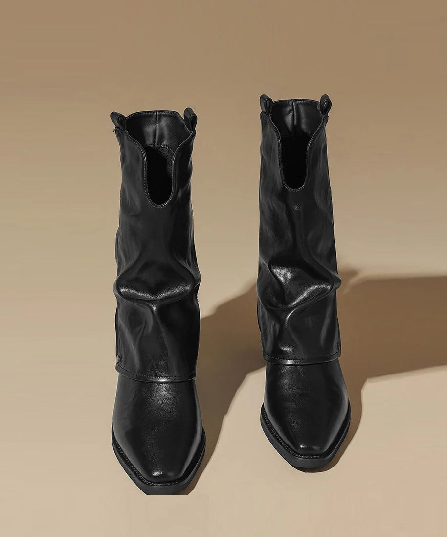 Bottes Femme Style Rétro Bout Pointu 3