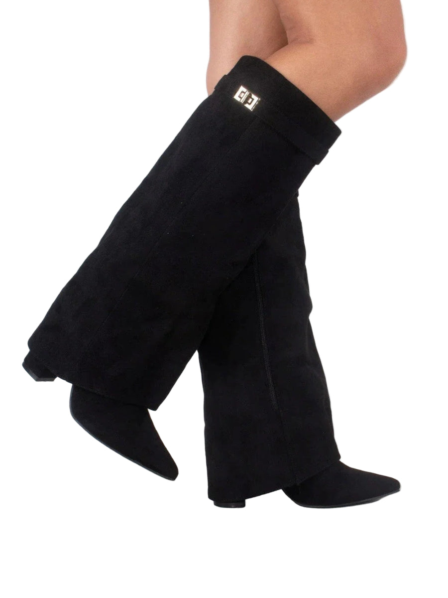 Bottes Femmes Hautes avec Détails Dorés 0