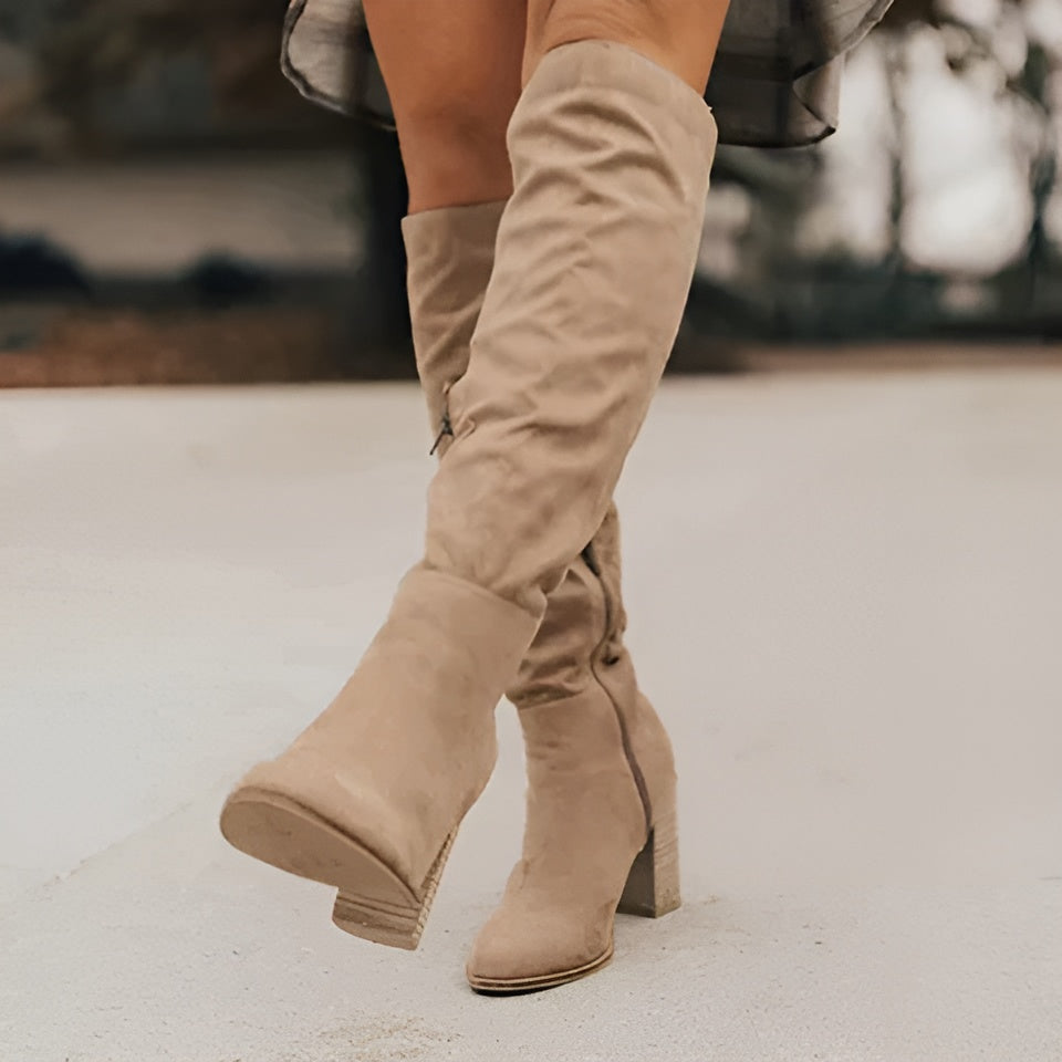 Bottes Hautes à Talon Plat pour Femme 3