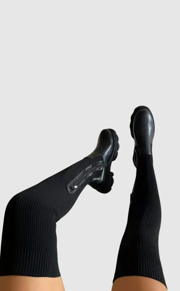 Bottes Hautes pour Femmes au Design Moderne 7