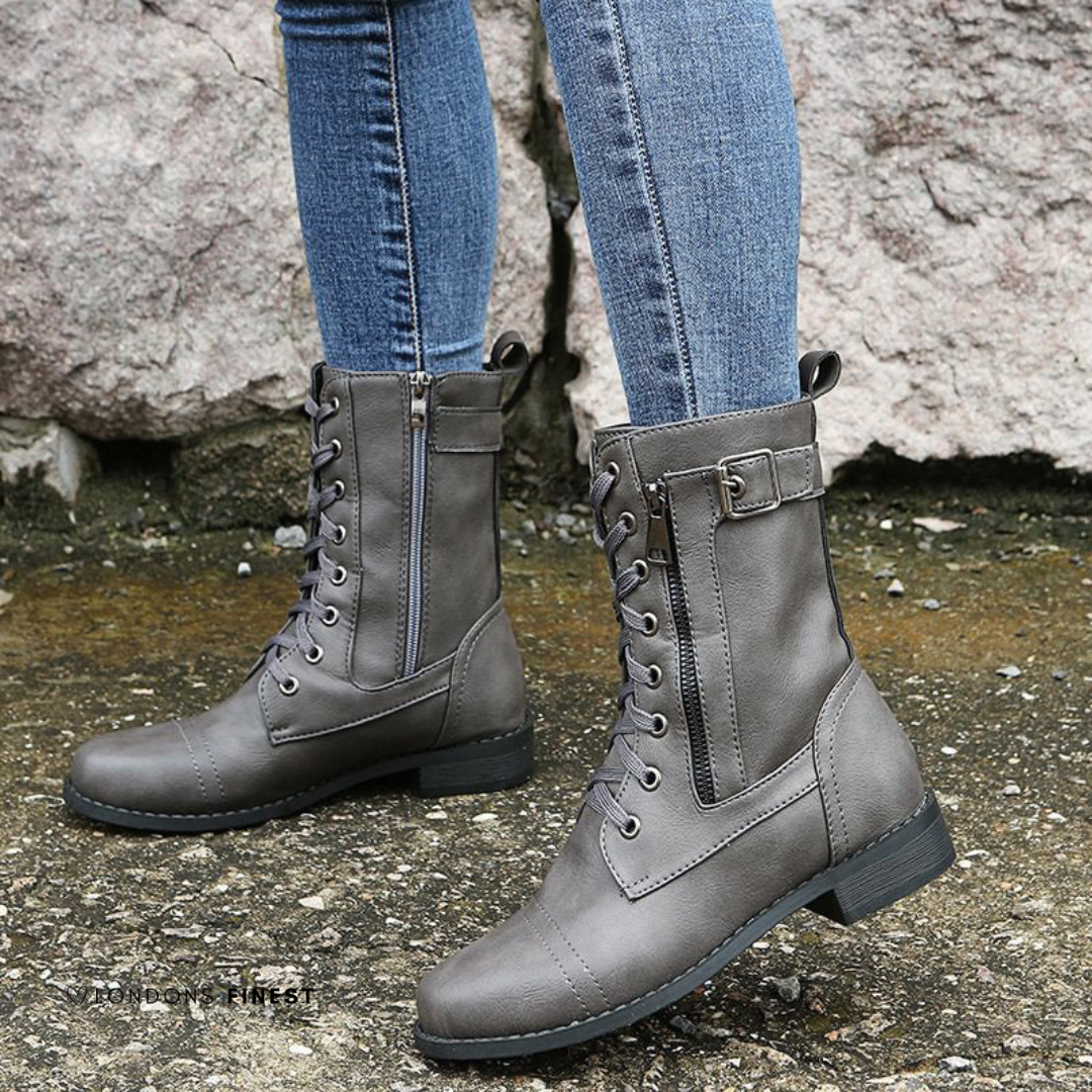 Bottes Hiver Femme À Lacets Isolées Antidérapantes 1