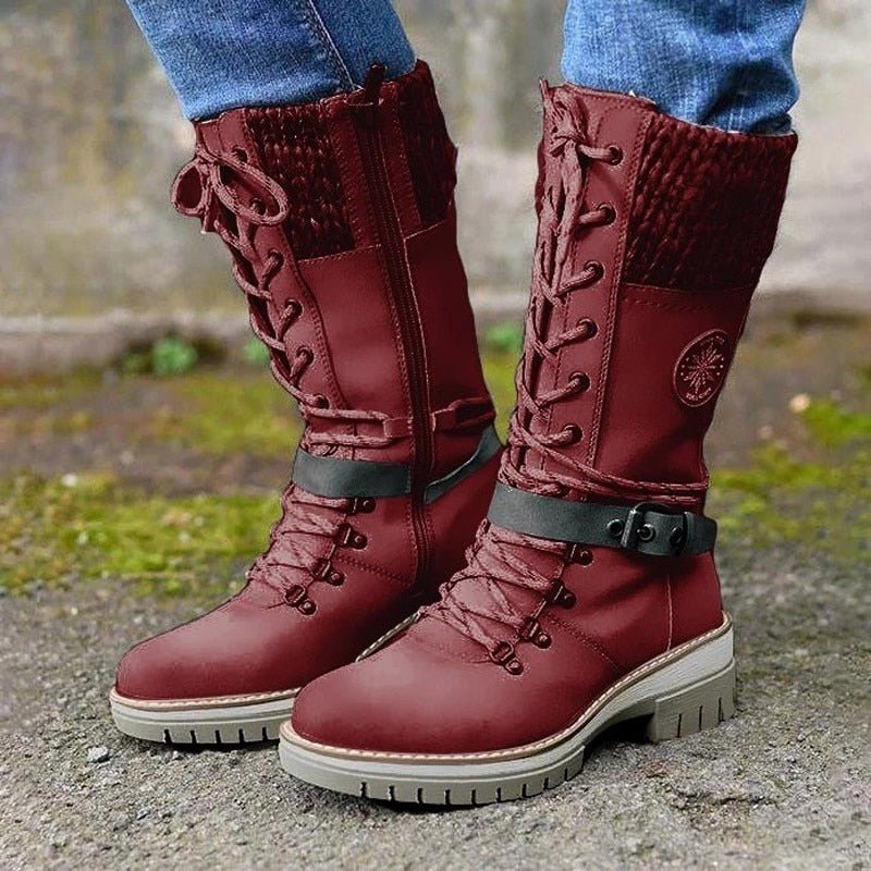 Bottes Hiver Femme Élégantes Imperméables Hautes 4