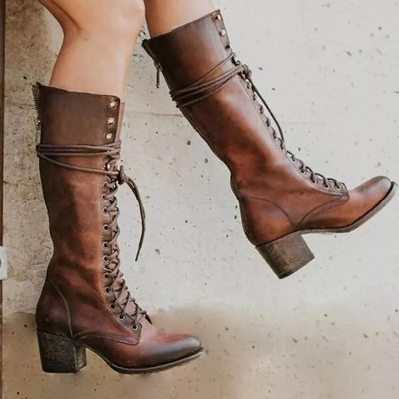 Bottes Longues à Talon Épais pour Femmes 1